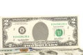 Clear Two dollar bill Royalty Free Stock Photo