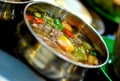 Clear veal oxtail soup