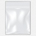 Clear vinyl double zipper pouch mockup. Transparent plastic bag with strong zip lock mock-up. PVC envelope ziplock package
