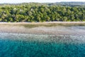 Aerial View of Reef and Remote Island in Indonesia Royalty Free Stock Photo