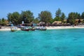 Clear water along Gili Meno's coast