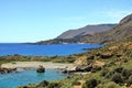 Clear water bay of Loutro town on Crete island, Greece Royalty Free Stock Photo