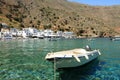 Clear water bay of Loutro town on Crete island, Greece Royalty Free Stock Photo