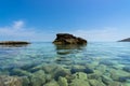 Clear water of the coastline of Gozo, Malta