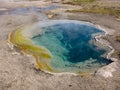 Clear water colorful hot spring Yellowstone National Park Royalty Free Stock Photo