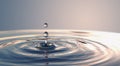 Clear Water drop with circular waves Royalty Free Stock Photo
