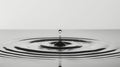 Clear Water drop with circular waves, Rain drops falling on smooth surface of water Royalty Free Stock Photo