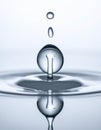 Clear Water Drop Creating a Perfect Ripple Royalty Free Stock Photo