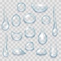 Clear water drop set