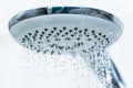 Clear water flowing from shower. Royalty Free Stock Photo