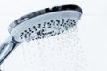 Clear water flowing from shower. Royalty Free Stock Photo