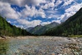Clear water of a mountain river Royalty Free Stock Photo