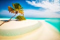 clear water and sandy white beach on maldives tropical island