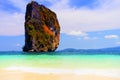 Clear water and single island near Poda island, Krabi province,