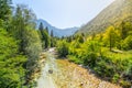 Clear water of Soca River at Small Soca Gorge Royalty Free Stock Photo