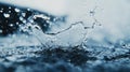 Clear water splash creating dynamic crown shape Royalty Free Stock Photo