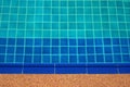 Clear water in the swimming pool blue bright