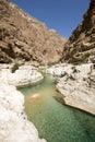 Clear water of Wadi Shab, Oman Royalty Free Stock Photo