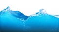 Clear water wave isolated Royalty Free Stock Photo
