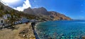 Clear waters on the bay of Fajan De Agua, a popular seaside village on the Island of Brava in the archipelago of Cabo Verde