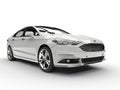 Clear white Ford Mondeo 2015 - 2018 model - front view closeup shot