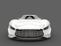 Clear white modern super sports car - front view Royalty Free Stock Photo