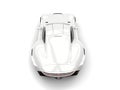 Clear white modern super sports car - top down back view Royalty Free Stock Photo