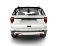 Clear white modern SUV - back view Royalty Free Stock Photo