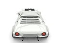 Clear white vintage sports race car - top down back view Royalty Free Stock Photo