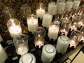 Clear and White Votive Candles at the Catholic Church Royalty Free Stock Photo