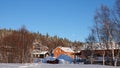Winter day at Are Valadalen Fjallstation , Jamtland in Sweden