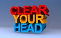 clear your head on blue Royalty Free Stock Photo