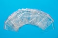 Clear ziplock bags, refrigerator bag on blue background