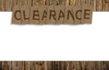 Clearance Background Royalty Free Stock Photo