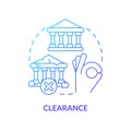 Clearance blue gradient concept icon