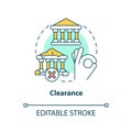 Clearance concept icon