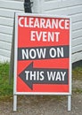 Clearance event Royalty Free Stock Photo