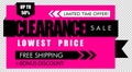 Clearance sale banner