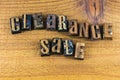 Clearance sale retail business sign letterpress