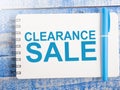 Clearance Sale, Motivational Marketing Business Words Quotes Concept Royalty Free Stock Photo