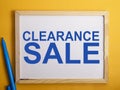 Clearance Sale, Motivational Marketing Business Words Quotes Concept Royalty Free Stock Photo