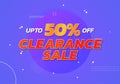 Clearance Sale poster background. Up to 50% off online shop social media banner promotion template vector design with abstract Royalty Free Stock Photo
