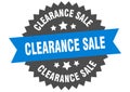 clearance sale sign. clearance sale round isolated ribbon label. Royalty Free Stock Photo