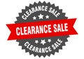 clearance sale sign. clearance sale round isolated ribbon label. Royalty Free Stock Photo