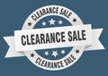 clearance sale round ribbon isolated label. clearance sale sign. Royalty Free Stock Photo