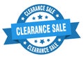 clearance sale round ribbon isolated label. clearance sale sign. Royalty Free Stock Photo