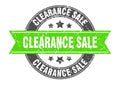 clearance sale round stamp with ribbon. label sign Royalty Free Stock Photo