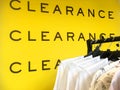 Clearance Sale Sign Banner for clothing shop Royalty Free Stock Photo