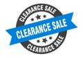 clearance sale sign. round ribbon sticker. isolated tag Royalty Free Stock Photo