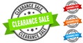 clearance sale stamp. round band sign set. label Royalty Free Stock Photo